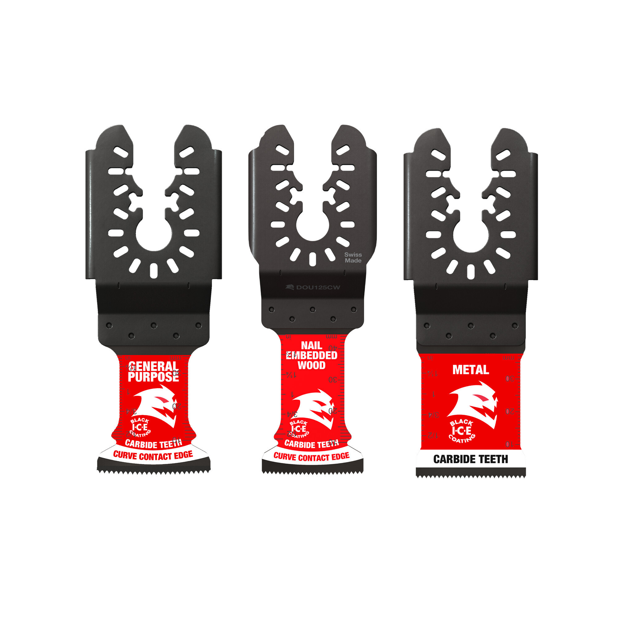 Diablo, AMPED™ Demo Demon™ & AMPED™ Steel Demon™ Universal Fit Carbide Oscillating Blade Set, 3pc, DOU3CVS